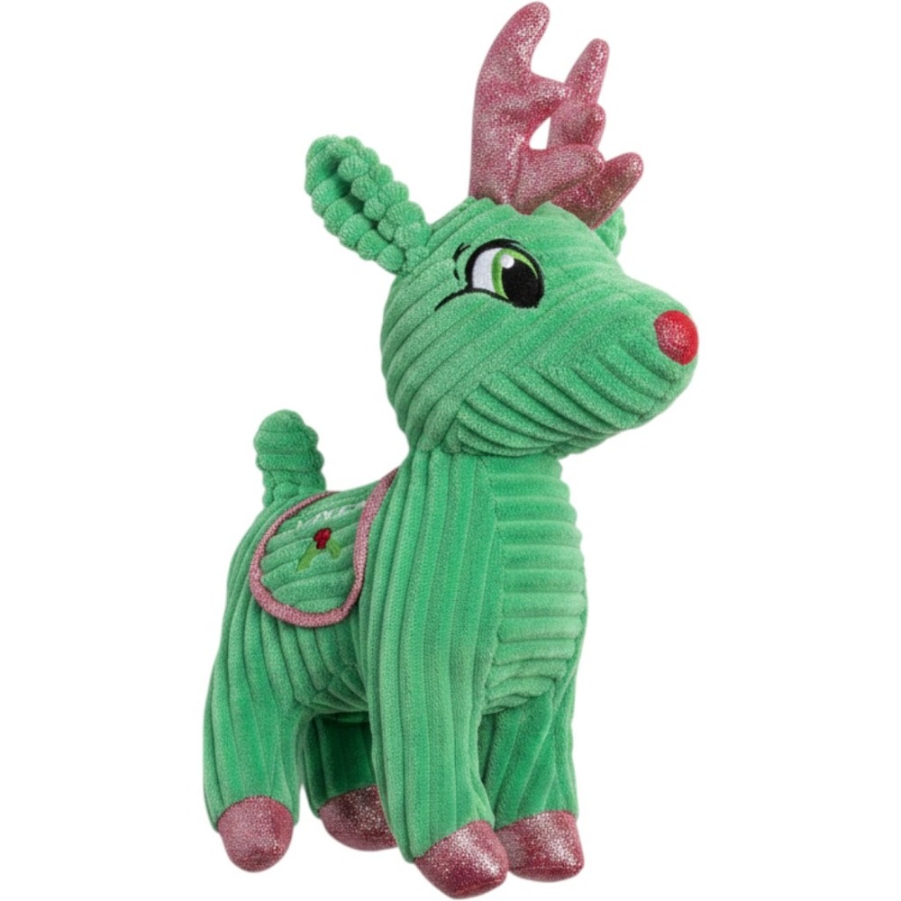 Sugar‎ Loaf Santa's Classic Reindeer Vixen Green Corduroy Plush Jazwares NWT T1